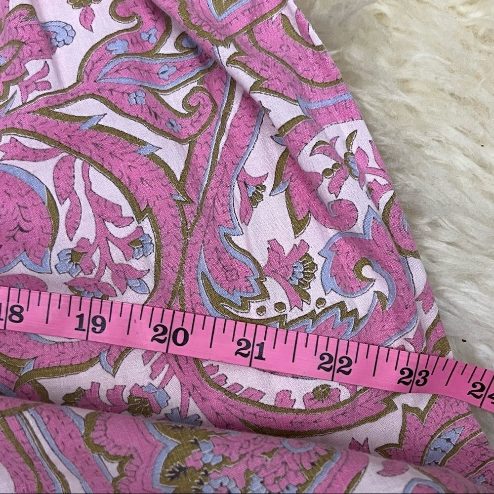 Vintage 60’s Pink Paisley Culottes Romper S - Picture 8 of 10